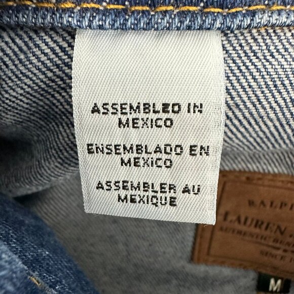 VTG Ralph Lauren Jeans Co Jacket Blue Chore Trucker 90s Barn Medium - Picture 11 of 11